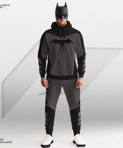 Metro Edition High Neck Hoodie Tracksuit - Batman